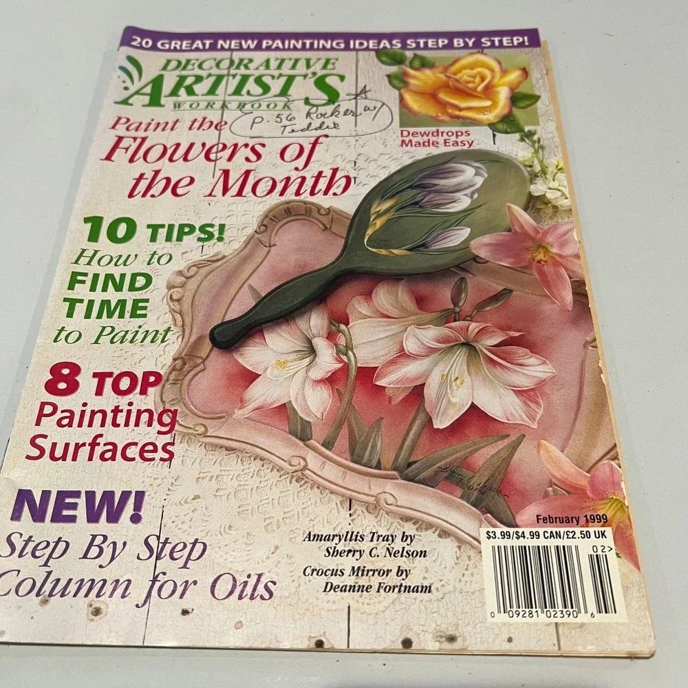 Decorative Artist's Workbook Magazine Lot of 6‎ Painting Craft Projects Vintage